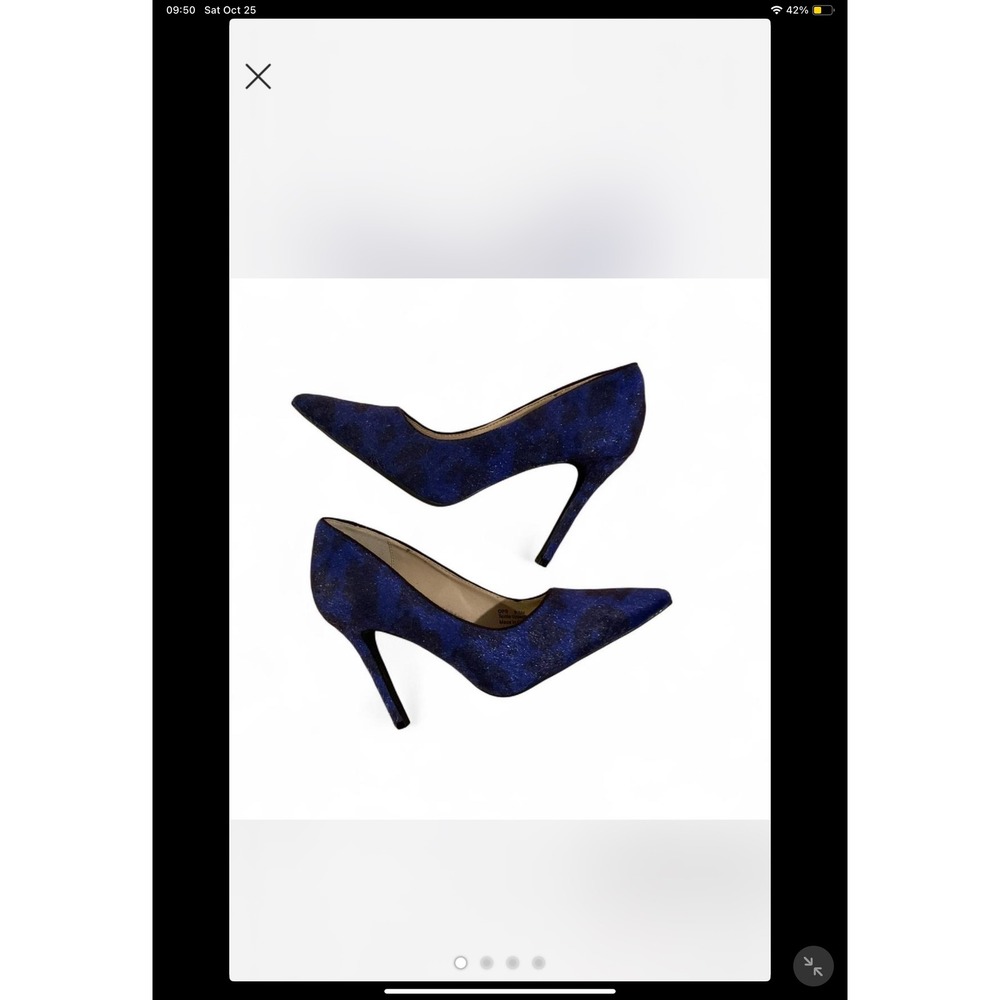 Penny Loves Kenny Womens 9.5M Sparkle Textile Pointed Toe Stiletto Heel Pumps‎
